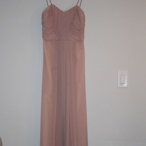 WToo pink long strapless dress